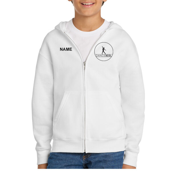 Port & Co® Youth Core Fleece Full-Zip Hooded Sweatshirt - Embroidered Logo **Add Name For $5** Thumbnail