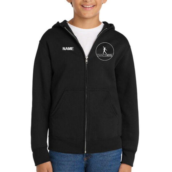 Port & Co® Youth Core Fleece Full-Zip Hooded Sweatshirt - Embroidered Logo **Add Name For $5** Thumbnail